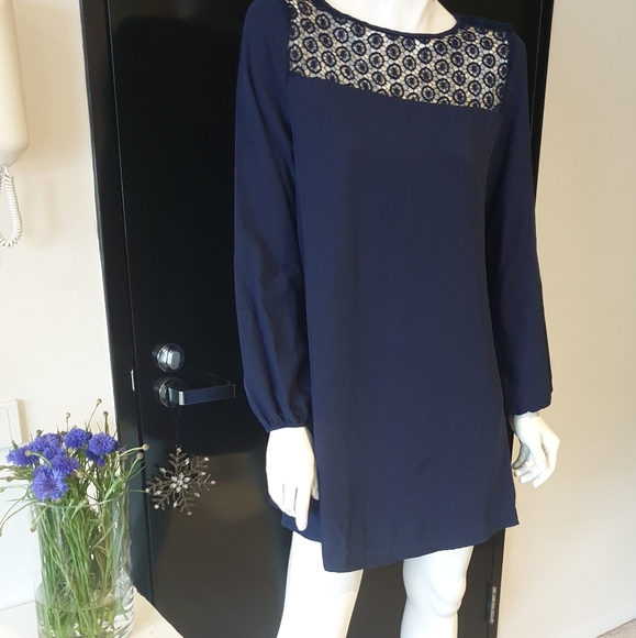 SHEIN - Lace navy blue dress, Size AU M - Picture 3 of 9